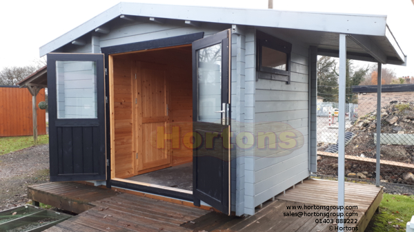 28+28mm Twinskin Kendal 4.5m x 2.5m Log Cabin